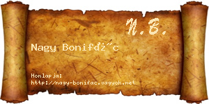 Nagy Bonifác névjegykártya