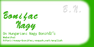 bonifac nagy business card